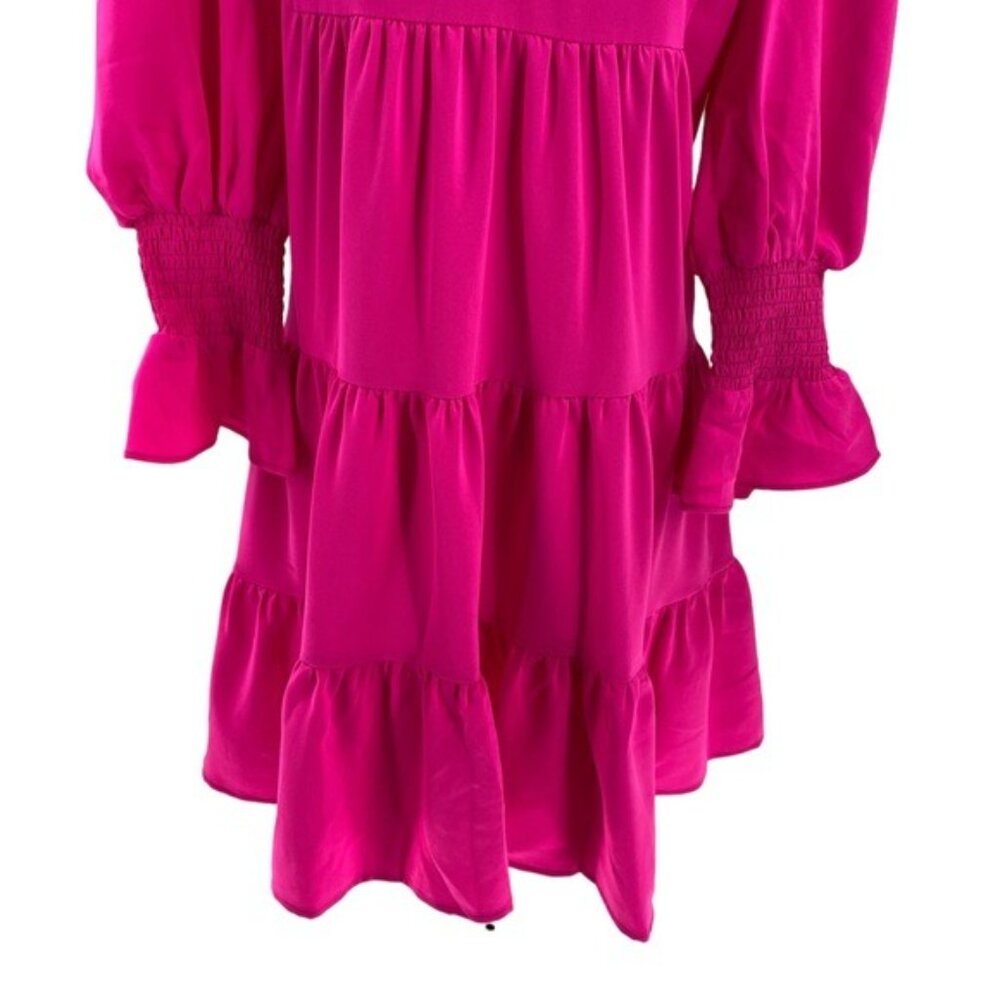 Pomander Place | NEW Electric Pink Crepe Kenzo Dress Size XXS - Picture 5 of 10